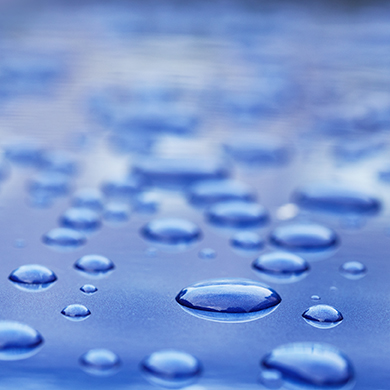 Water,Drops,On,Blue,Car,Body,Threated,With,Protective,Coating,